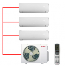 Мульти сплит-система TOSOT на 3 комнаты (20+20+20 кв.м.) серия LYRA INVERTER