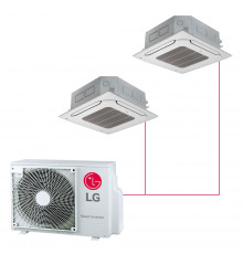 Мульти сплит-система LG кассетная на 2 комнаты (35+35 кв.м.)