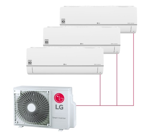 Мульти сплит-система LG на 3 комнаты (20+20+25 кв.м.) Standart