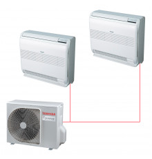 Мульти сплит-система Toshiba на 2 комнаты (25+35 кв.м.) консольный