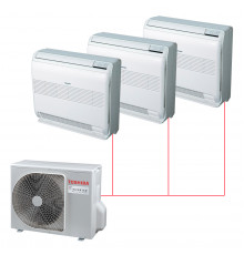 Мульти сплит-система Toshiba на 3 комнаты (30+30+35 кв.м.) консольный