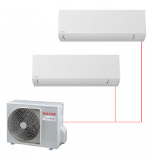 Мульти сплит-система Toshiba на 2 комнаты (25+50 кв.м.) SHORAI EDGE WHITE