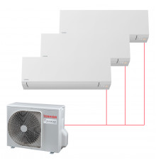 Мульти сплит-система Toshiba на 3 комнаты (35+35+35 кв.м.) SHORAI EDGE WHITE