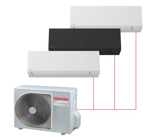 Мульти сплит-система Toshiba на 3 комнаты (25+35+35 кв.м.) SHORAI EDGE BLACK
