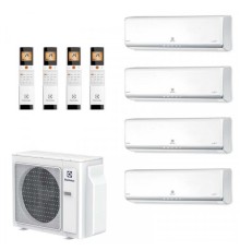 Мульти сплит система Electrolux на 4 комнаты (25+25+25+50 кв.м) Monaco