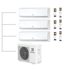 Мульти сплит система Electrolux на 3 комнаты (35+35+50 кв.м) HM FMI